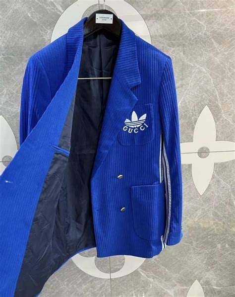 gucci adidas blue blazer|Adidas x Gucci Is Here! Here’s What to Buy From the Collab .